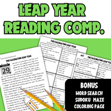 Leap Year Day 2024 Activities, Reading Comprehension, Word