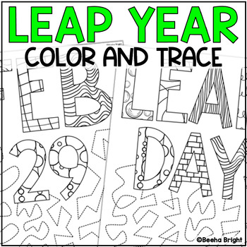 Preview of Leap Year Day Coloring Pages Sheets Kindergarten Preschool Activities