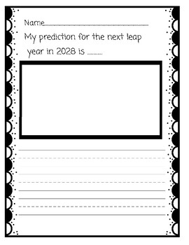Preview of Leap Year Day Future Prediction Writing Prompt