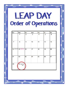 Preview of Leap Year Day-Order of Operations