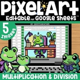 Leap Year Frogs Pixel Art Math Multiplication and Division