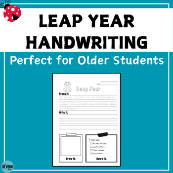 Preview of Leap Year Handwriting Practice for Older Students // 15 Worksheets