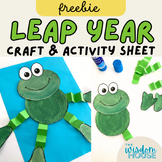 Leap Year/ Leap Day 2024 Frog Craft with Worksheet