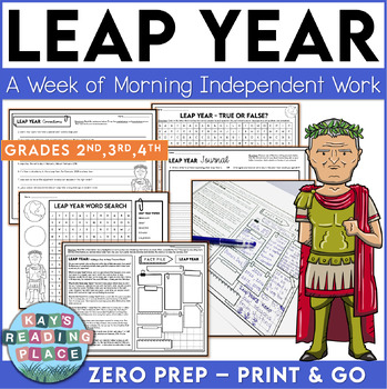 Preview of Leap Year / Leap Day Week of Morning Work Independent Activities - no prep