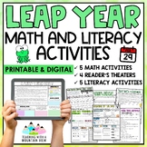 Leap Year Math and Literacy Activities for Leap Day Lessons