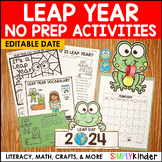 Leap Year 2024 Activities, No-Prep Literacy, Math, Hat, Cr