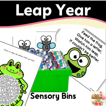 Preview of Leap Year 2024 Phonics Math Sensory Bins Numbers  Reading Activities