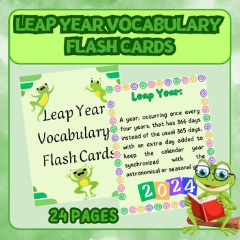 Preview of Leap Year Vocabulary Flashcards