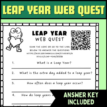 Preview of Leap Year Web Quest | Reading | Technology Assignment