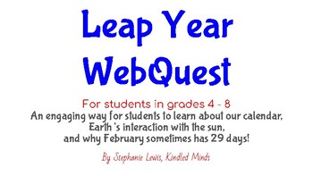 Preview of Leap Year WebQuest - Leap Year Research Activity