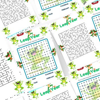 Preview of Leap Year and Leap Day Puzzles - Leap Year Activities Leap Year 2024 Word Search