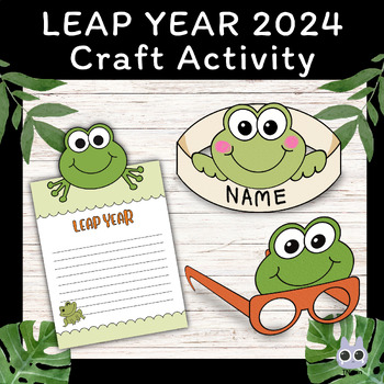 Leap year 2024,Leap day,frog craft coloring pages activities,writng prompt