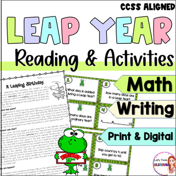 Preview of Leap year close reading passage and activities  - Leap year math