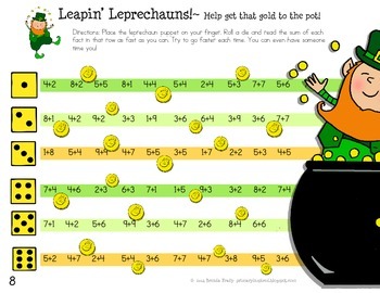 Leapin' Leprechaun! ~Additon Math Fact Fluency Game~ | TPT