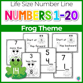 Preview of Number Lines: Adding and Subtracting within 20 Frogs