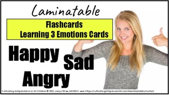 Preview of SEL ACTIVITIES Learn 3 Emotions Flashcards