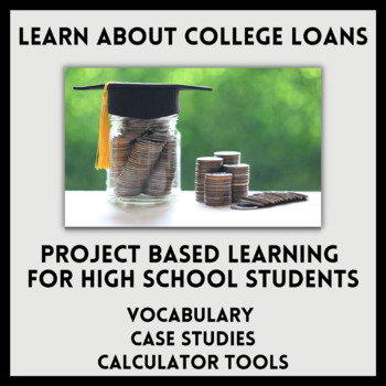 Preview of Learn About College Loans Financial Literacy High School PBL Project