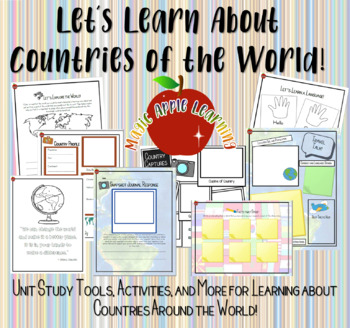 Preview of Around the World Unit Study Tools | Countries | Research | Projects | Writing