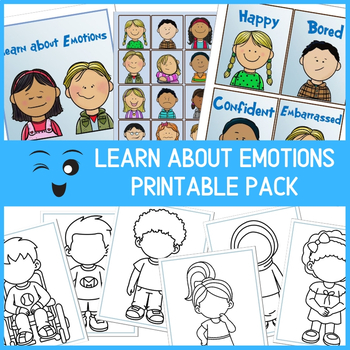 Learn About Emotions Cards for Kids by Growing Hands-On Kids | TpT