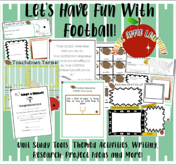 Preview of Football Learning Activities Sports Unit Study