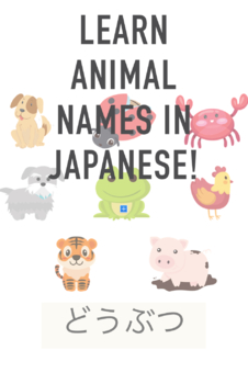 Animals In Japanese Teaching Resources | TPT