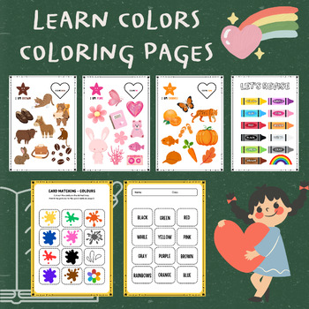 Preview of Learn Colors Coloring Pages - Color The Things