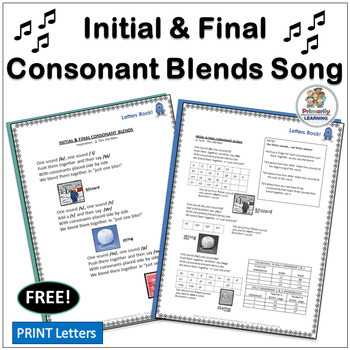 Preview of Phonics Work - Learn Consonant Blends with a FREE Song – Science of Reading