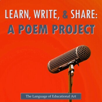 Preview of Create & Share Your Own Poem Project — Poetry Independent Work  — CCSS Rubrics