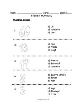 french numbers worksheets by language express with miss