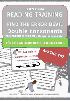 Preview of Learn German: Apache 207 Special: Error Devil Reading Cards Double Consonants