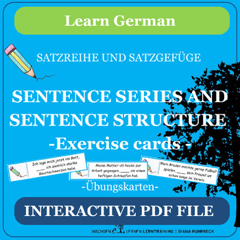 Preview of Learn German:English Series of sentences & sentence structure - Interactive