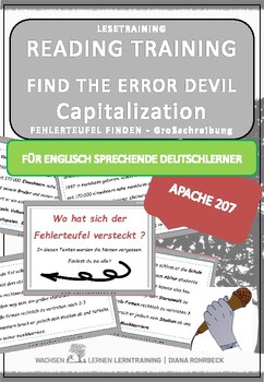 Preview of Learn German: Error devil Apache207 Special reading cards Capitalization