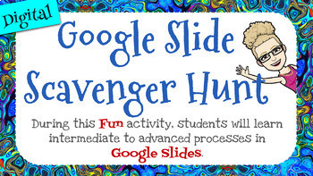 Preview of Learn Google Slides with this Tutorial Scavenger Hunt - Intermediate