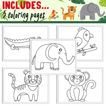 Learn How to Draw a Jungle Animal: Step by Step Tutorial + 5 Coloring Pages