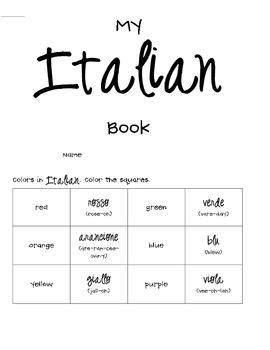 Preview of Learn Italian Mini Book
