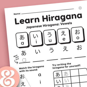 Preview of Learn Japanese Hiragana writing • 30 fun worksheets for kids and adults
