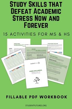 Preview of Study Skills WKBK + SEL Activities | Improve Executive Functioning |Fillable PDF
