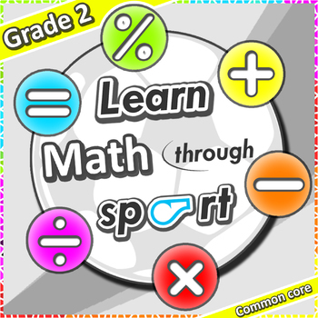 Preview of Learn Math through sport – Grade 2 PE games + worksheets for active learning