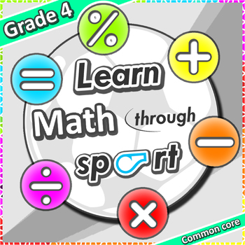 Preview of Learn Math through sport – Grade 4 PE games + worksheets for active learning