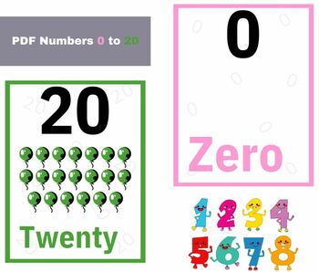 Preview of Learn Numbers 0 To 20 | explain with animals | kids