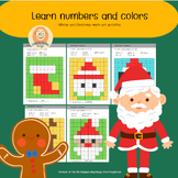 Learn Numbers and Colors - Winter and Christmas Math Art A
