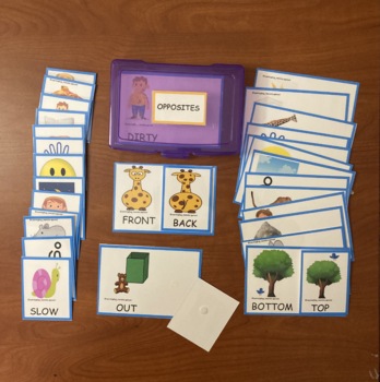 Learn Opposites Task Cards ELA Center PreK K by LearningBug | TPT