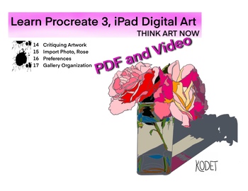 Preview of Learn Procreate 3 - PDF & VIdeo Import a photo & make art, Tips. - Think Art Now