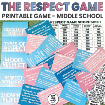 Preview of Learn Respect Activities | GAME | For Middle School | Printable Version