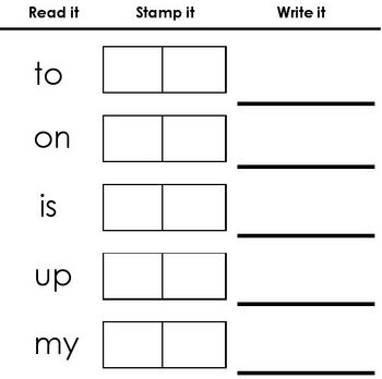 Preview of Learn Sight Words: Read it. Stamp it. Write it.