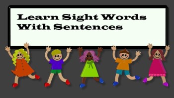 Preview of Learn Sight Words with Sentences