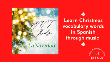 Preview of Learn Spanish Through Music - Christmas Vocabulary - La Navidad (Song/Video)