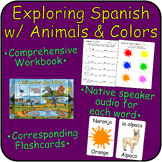 Learn Spanish with Animals and Colors Bundle: Workbook, Au