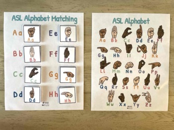Preview of Learn, Teach American Sign Language | ASL Alphabet Letter Matching Game