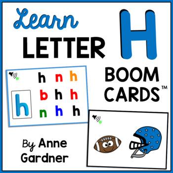 Preview of Learn The Letter H: Alphabet Boom Cards™ {Beginning Sound, Vocabulary and More}